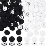 100Pcs 2 Colors 1-Hole Cloth Buttons