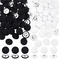 100Pcs 2 Colors 1-Hole Cloth Buttons