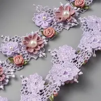 Polyester Handmade Flower Lace Ribbons