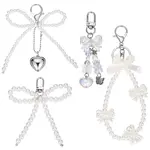 4Pcs 4 Styles Bowknot Plastic Pendant Decoration