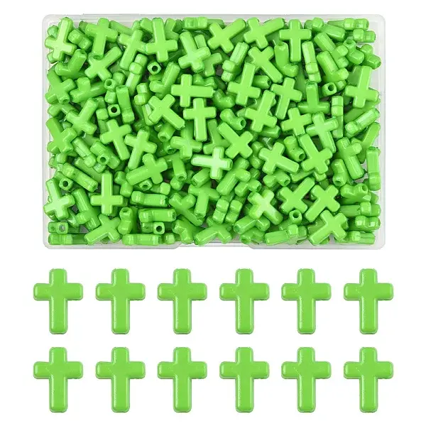 200Pcs Opaque Acrylic Beads