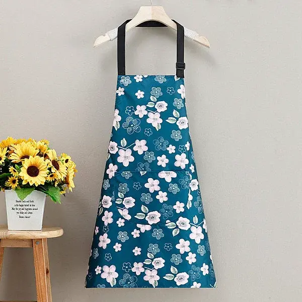 Flower Pattern Cotton Sleeveless Apron