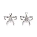 Brass Micro Pave Cubic Zirconia Pendants