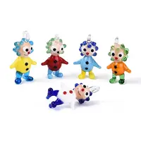 Handmade Lampwork Clown Figurine Pendants