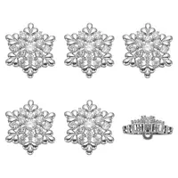 6Pcs 1-Hole Brass Pave Clear Cubic Zirconia Buttons