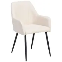 MID.YOU ŽIDLE S PODRUČKAMI, železo, tkaná látka, černá, béžová