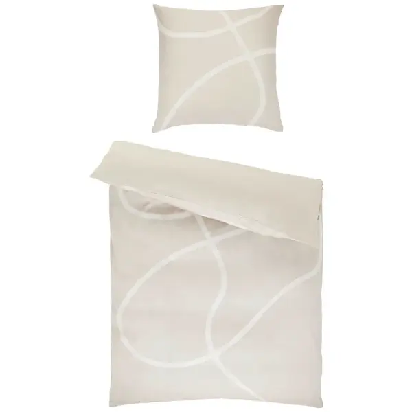 Musterring OBOUSTRANNÉ POVLEČENÍ, satén, krémová, bílá, béžová, 135/200 cm