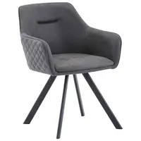 Hom`in ŽIDLE S PODRUČKAMI, železo, mikrovlákno, černá, šedavě hnědá