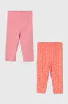 Kojenecké legíny zippy 2-pack oranžová barva, vzorované