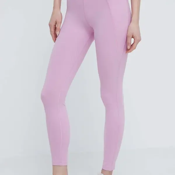 Tréninkové legíny Reebok LUX COLLECTION růžová barva, hladké, 100076173