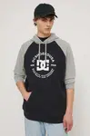Mikina DC pánská, šedá barva, s kapucí, s potiskem, ADYSF03097