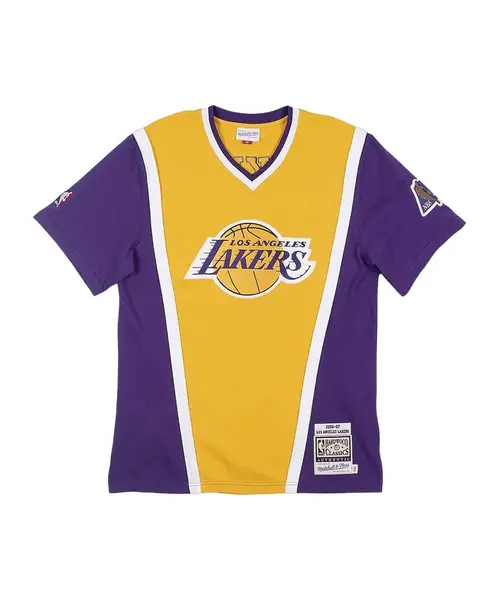 Mitchell & Ness Funkčné tričko  žltá / fialová