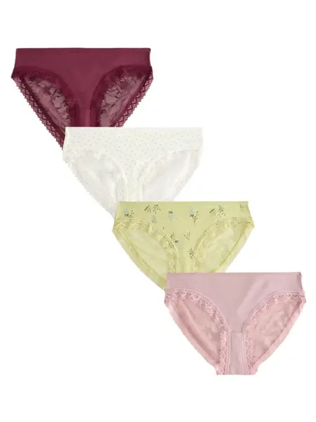 Next Nohavičky  zelená / ružová / červená / biela