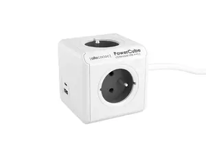 POWERCUBE Extended USB A+C FR Grey 1,5m