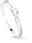 Cutie Diamonds Třpytivý zásnubní prsten z bílého zlata s briliantem DZ8027-00-X-2 58 mm
