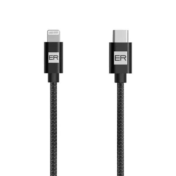 ER POWER Kabel USB-C - Lightning, 1,2 m, černý