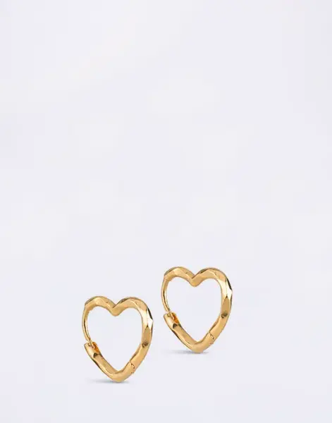 ENAMEL Copenhagen Hoops, Organic Heart Small 925S/GP/M