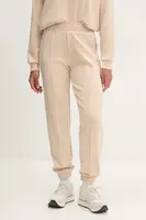 Tepláky Guess OLYMPE béžová barva, hladké, V5RB11 KCAY2