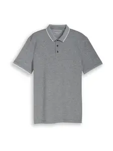 TOM TAILOR DENIM Tričko  sivá / biela