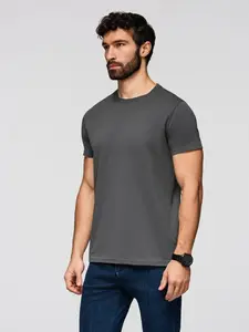 Ombre Men's classic cotton BASIC T-shirt - graphite
