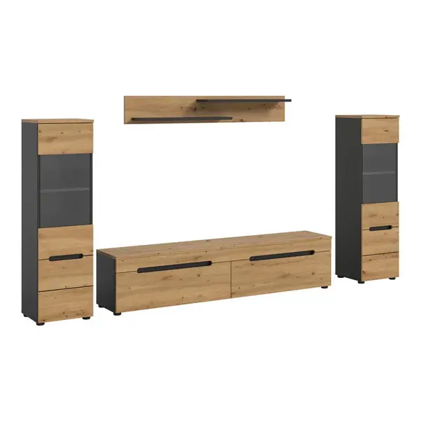 Livetastic OBÝVACÍ STĚNA dub artisan