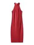 MANGO Večerné šaty 'CHOCO'  krvavo červená