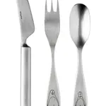 Sada dětských příborů Stelton Pingo 3-pack šedá barva
