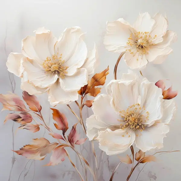 OBRAZ NA SKLE, květiny, 30/30/1,40 cm