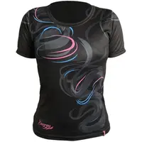 HAVEN ENERGY CRAZY SHORT Dámský dres s krátkých rukávem, černá, velikost