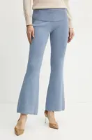 Kalhoty Guess NINA dámské, modrá barva, zvony, high waist, W4BB53 Z3K92