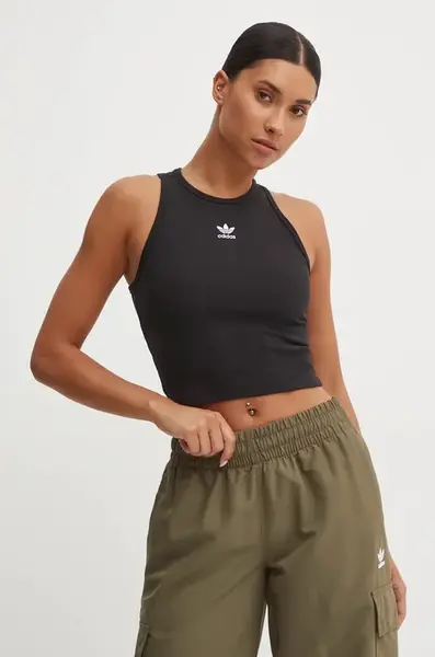 Top adidas Originals Essential dámský, černá barva, IW5736