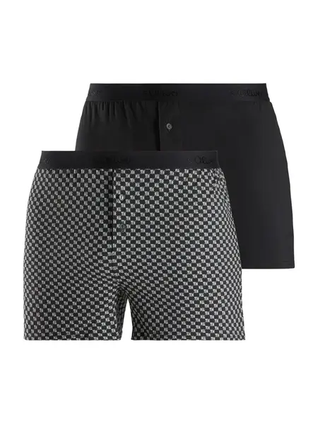 s.Oliver Boxerky  svetlosivá / čierna