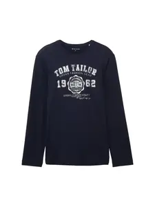 TOM TAILOR Tričko  tmavomodrá / biela