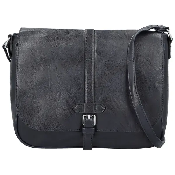 Trendy dámská koženková crossbody kabelka Relinda, tmavě modrá