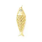 Brass Micro Pave Clear Cubic Zirconia Pendants