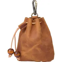 Leather Mini Pouch Keychain