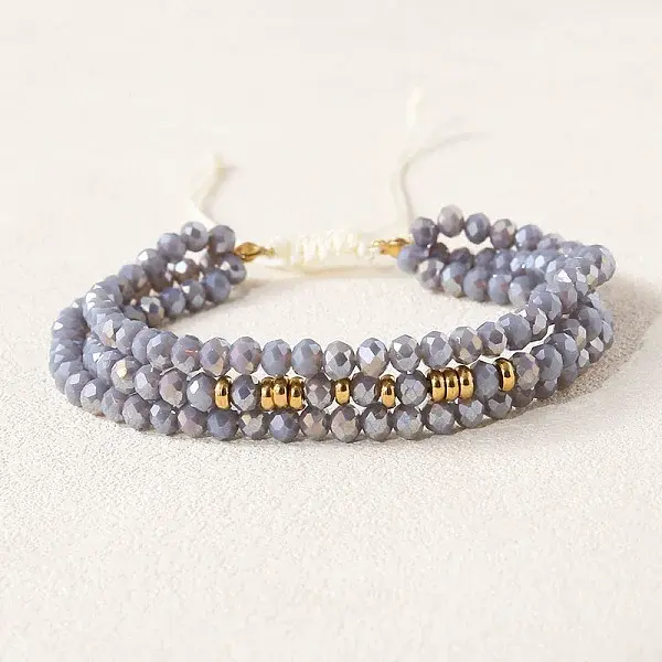 Bohemian Style Glass Beaded Braided Bead Bracelets