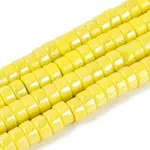 AB Color Plated Opaque Glass Beads Strands