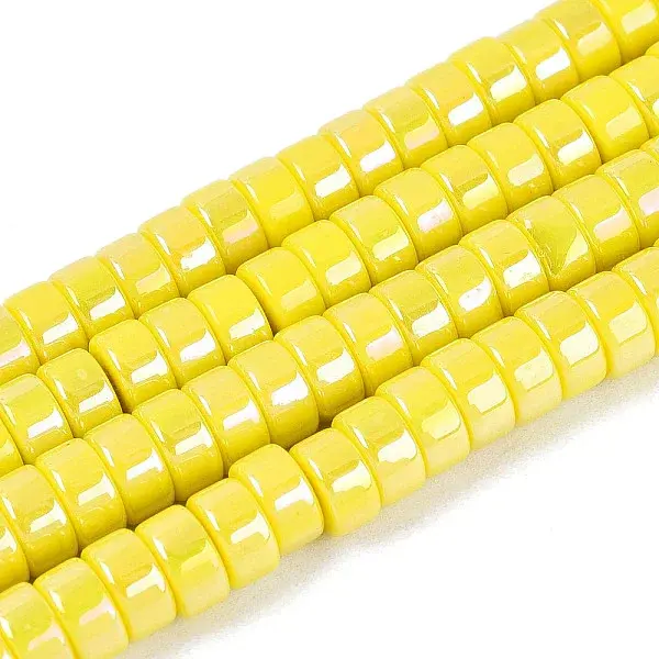 AB Color Plated Opaque Glass Beads Strands