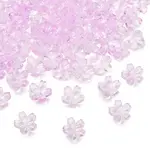 60G Baking Painted Transparent Glass Bead Caps