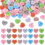 100Pcs Printed Opaque Resin Cabochons