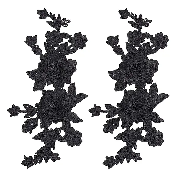 Polyester Embroidery Flower Ornament Accessories