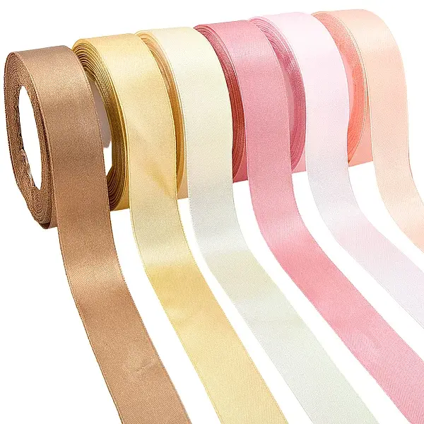 6 Rolls 6 Colors Polyester Ribbon