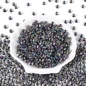 FGB Inside Colours Transparent Glass Seed Beads