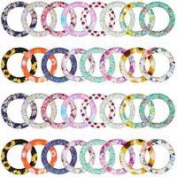 32Pcs 16 Styles Food Grade Eco-Friendly Silicone Pendants