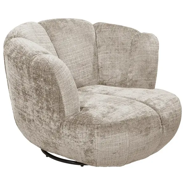 MID.YOU KŘESLO, textil, šedohnědá