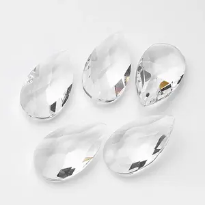 Faceted Teardrop Glass Pendants