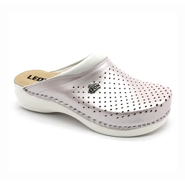 Leon PU100 Dámska zdravotná celokožená obuv uzavretá 38 - 24,5cm, perla, 4,5 cm