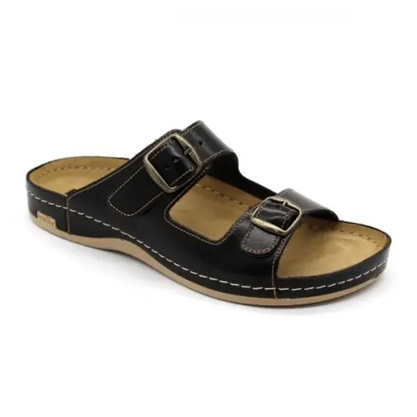 Leon 702 Pánska celokožená zdravotná obuv 43 - 28,5cm, hnedá, 2,5 cm