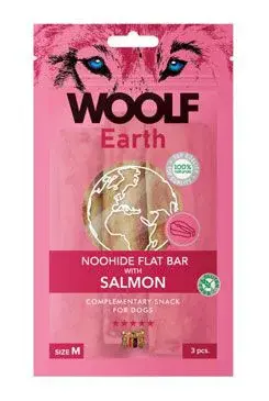Woolf pochoutka earth noohide M salmon 90g